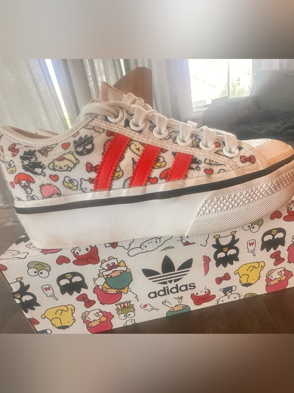 Hello Kitty Adidas Platform Sneakers